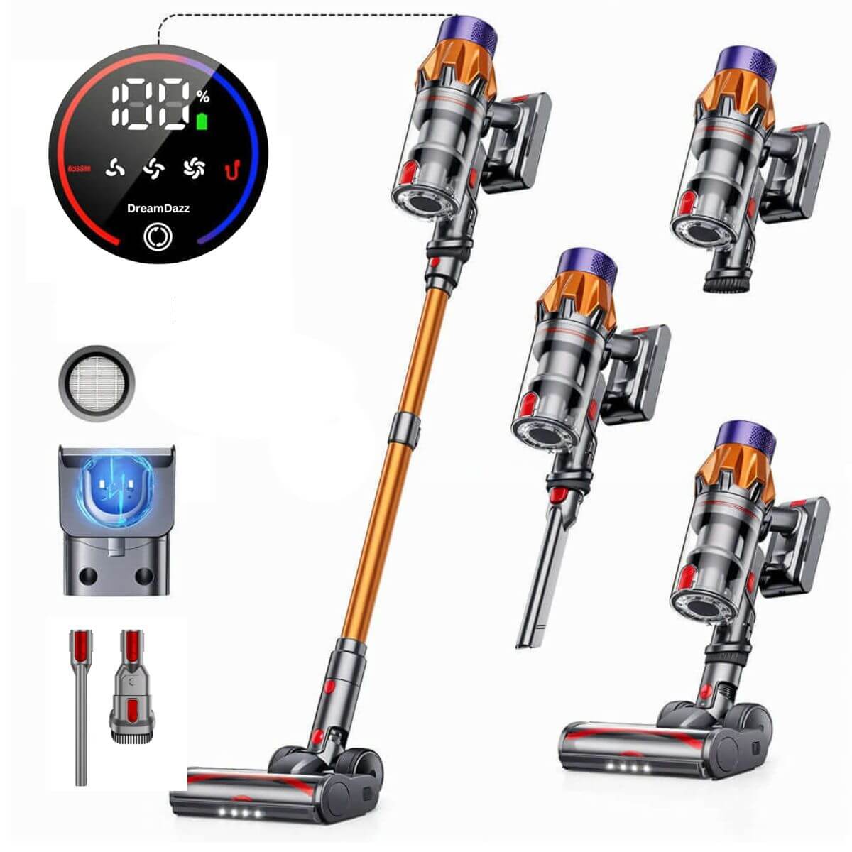 DreamDazz Gold Cordless Vacuum Cleaner