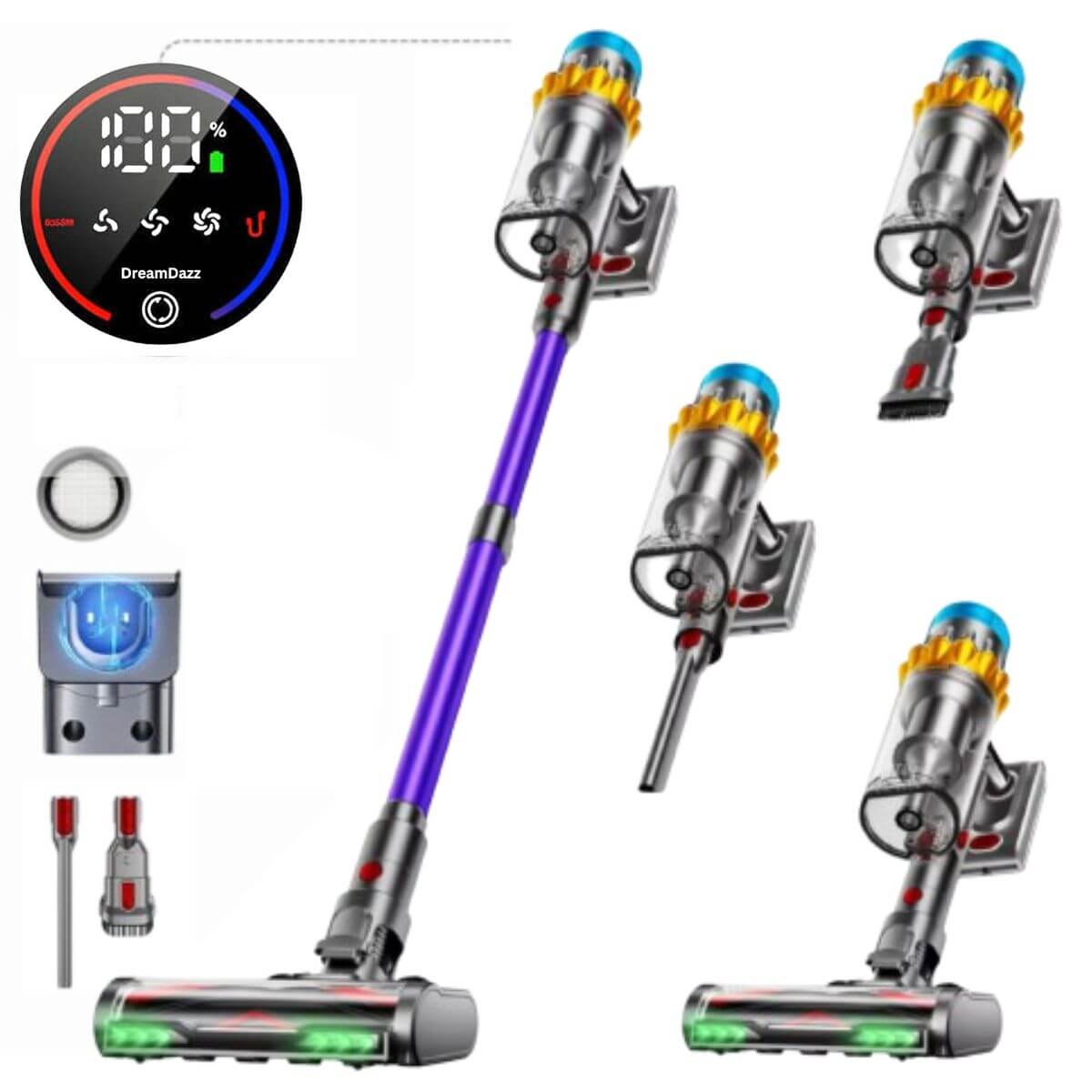 DreamDazz Purple Cordless Vacuum Cleaner